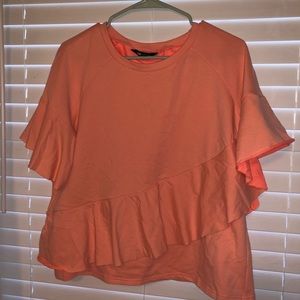 Project Runway Short-sleeve Top with ruffles